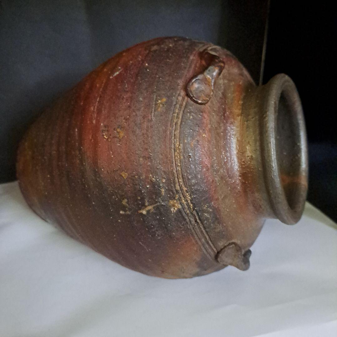 KaZe3456様専用 茶道道 桃山時代 古備前焼 茶壺 3耳壺 三角刻印