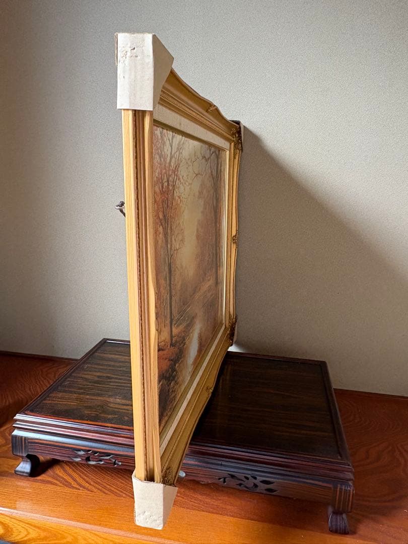 油絵　ロバートウッド　10月の朝