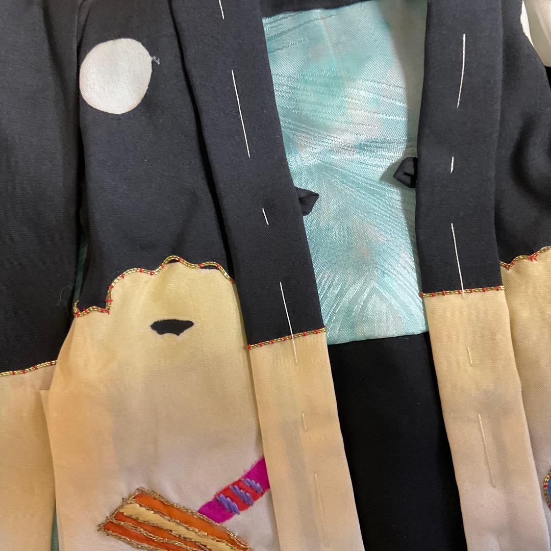 市松人形の着物（男の子）正絹 市松人形尺ニ用着物五つ紋 市松人形着物