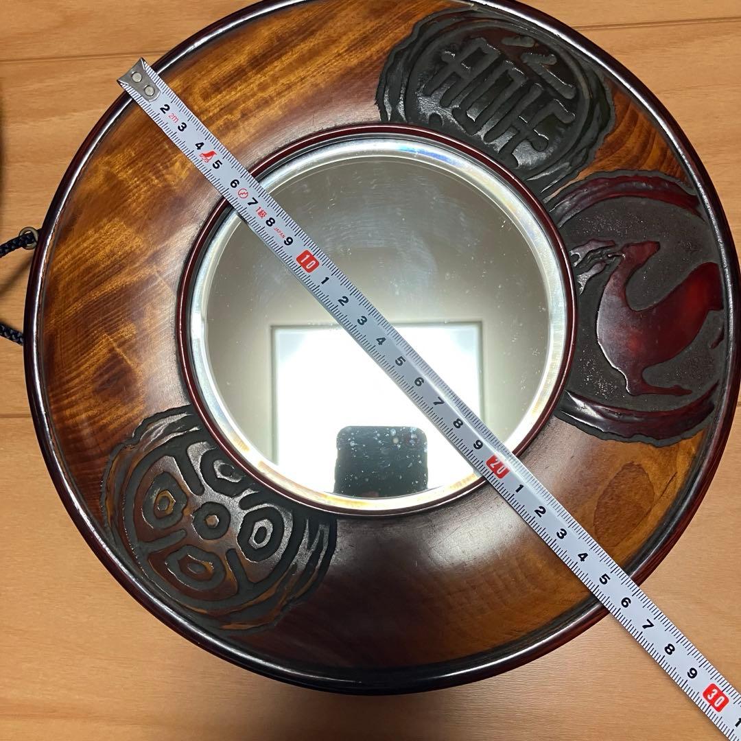 烏城彫　盆　鏡　5点セット