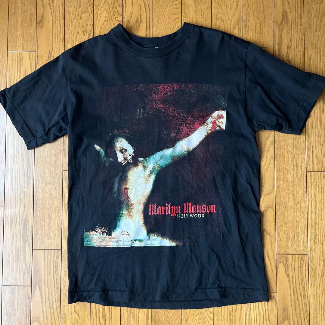 vintage マリリンマンソンtシャツ 90年代usa製 giantタグ