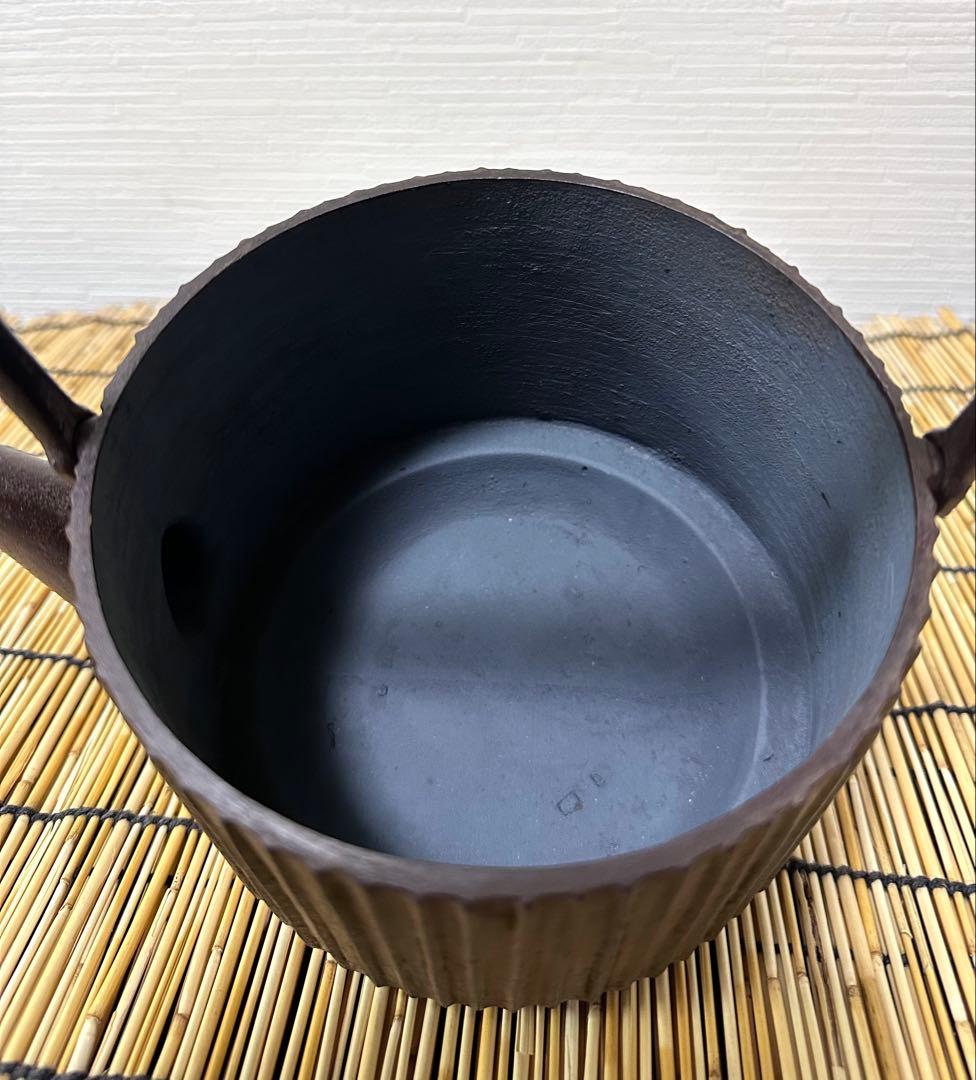 新品　岩手県奥州水沢幸工芸　現代の名工 佐藤勝久造　利休型蛇ノ目１３型　南部鉄瓶