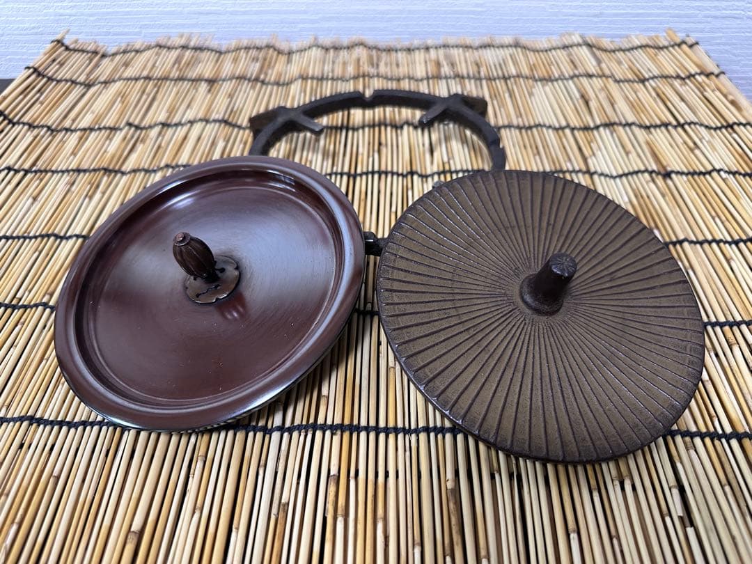 新品　岩手県奥州水沢幸工芸　現代の名工 佐藤勝久造　利休型蛇ノ目１３型　南部鉄瓶