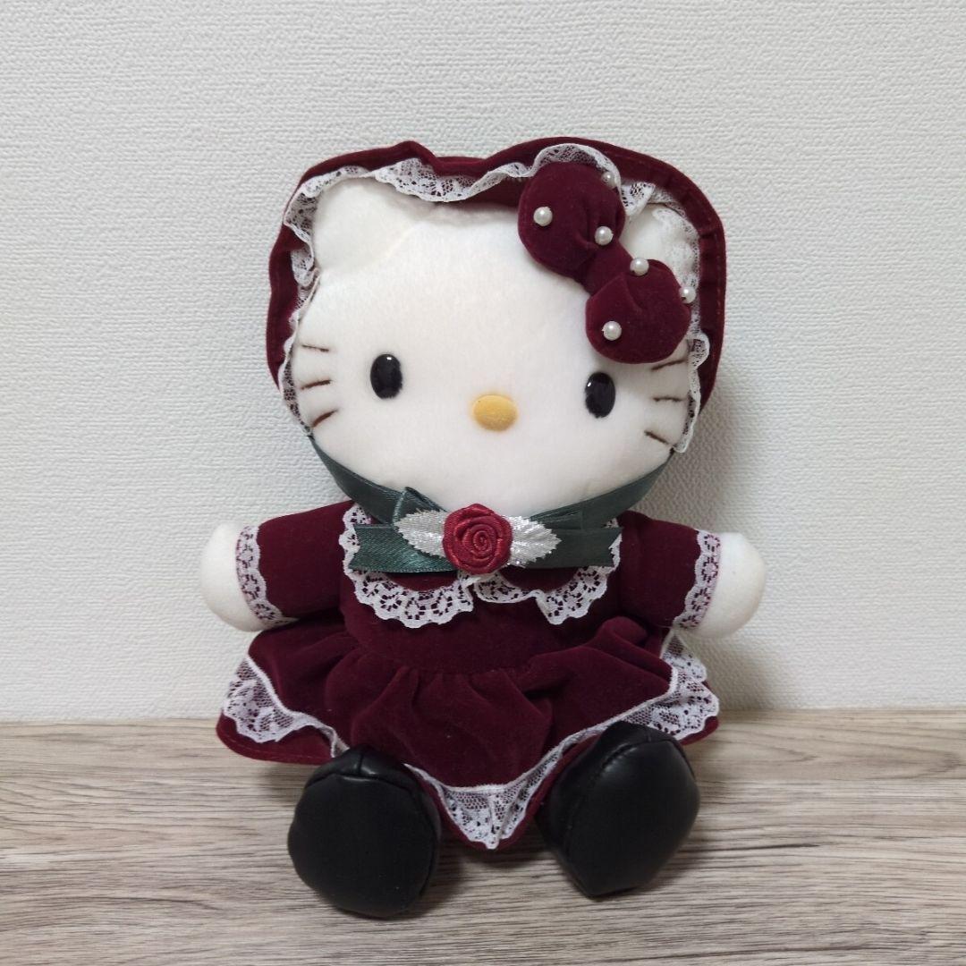 ハローキティ サンリオ ベルベット風ドレスドール ぬいぐるみ キティ