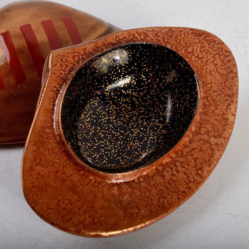 茶道具　輪島塗　江尻玄舟作　金蒔絵　蛤　香合　共箱　V　8832