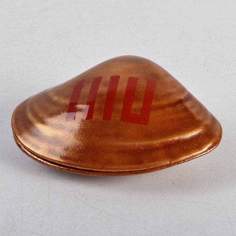 茶道具　輪島塗　江尻玄舟作　金蒔絵　蛤　香合　共箱　V　8832