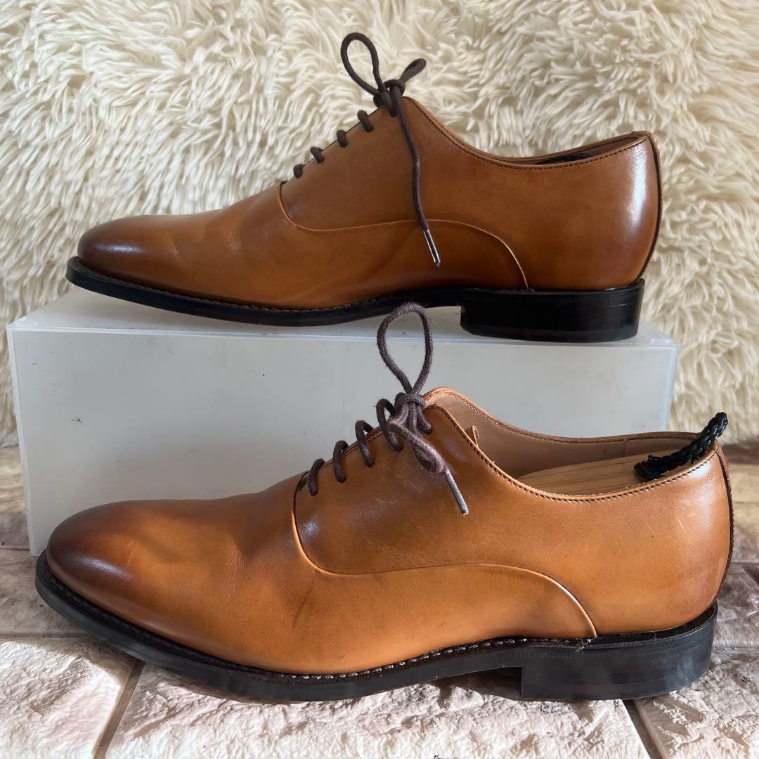 新品同様　ジョージ コックス バーガンディ プレーントゥ 25.5cm