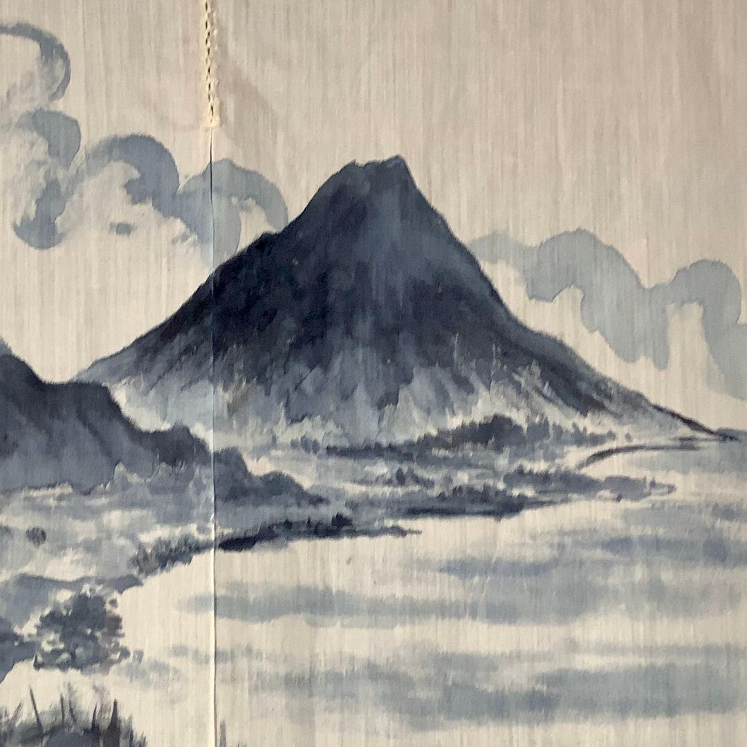 暖簾『葡萄』水墨画家による肉筆 一点物 暖簾『藤』水墨画家による肉筆