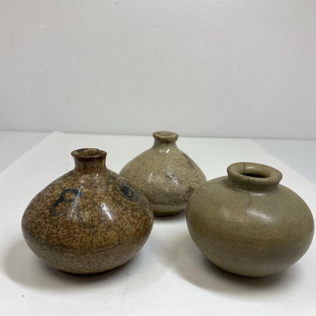 約300〜400年前 古唐津 黒高麗 高麗青磁 油壺5点