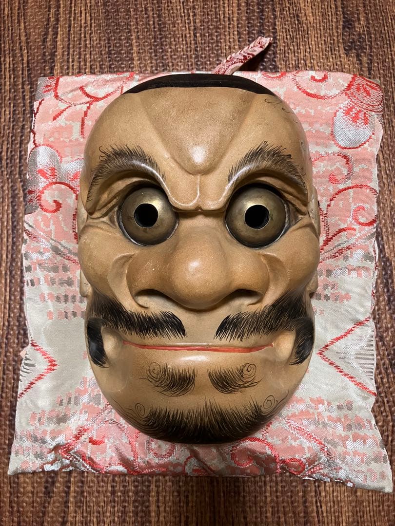 能面 木彫り ちょうれいべしみ 長霊癋見