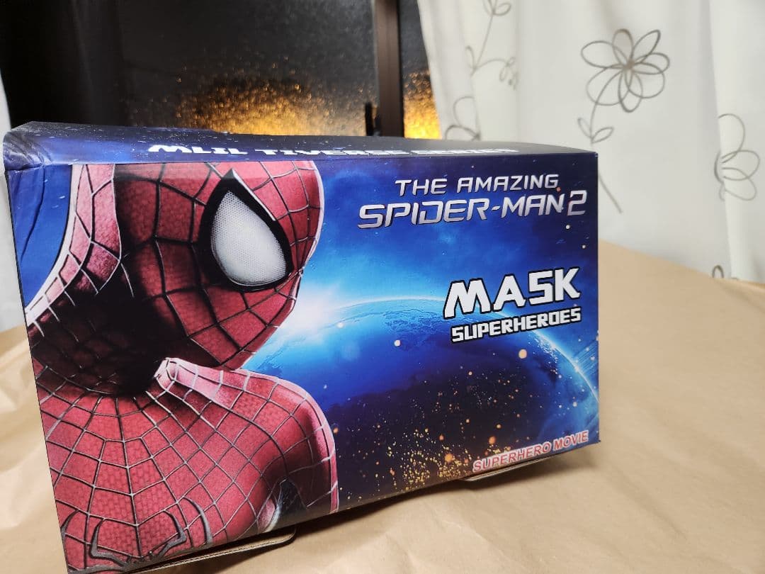 スパイダーマンアメイジング最新作品，立体的感焼き網電動充電式 シェルマスク