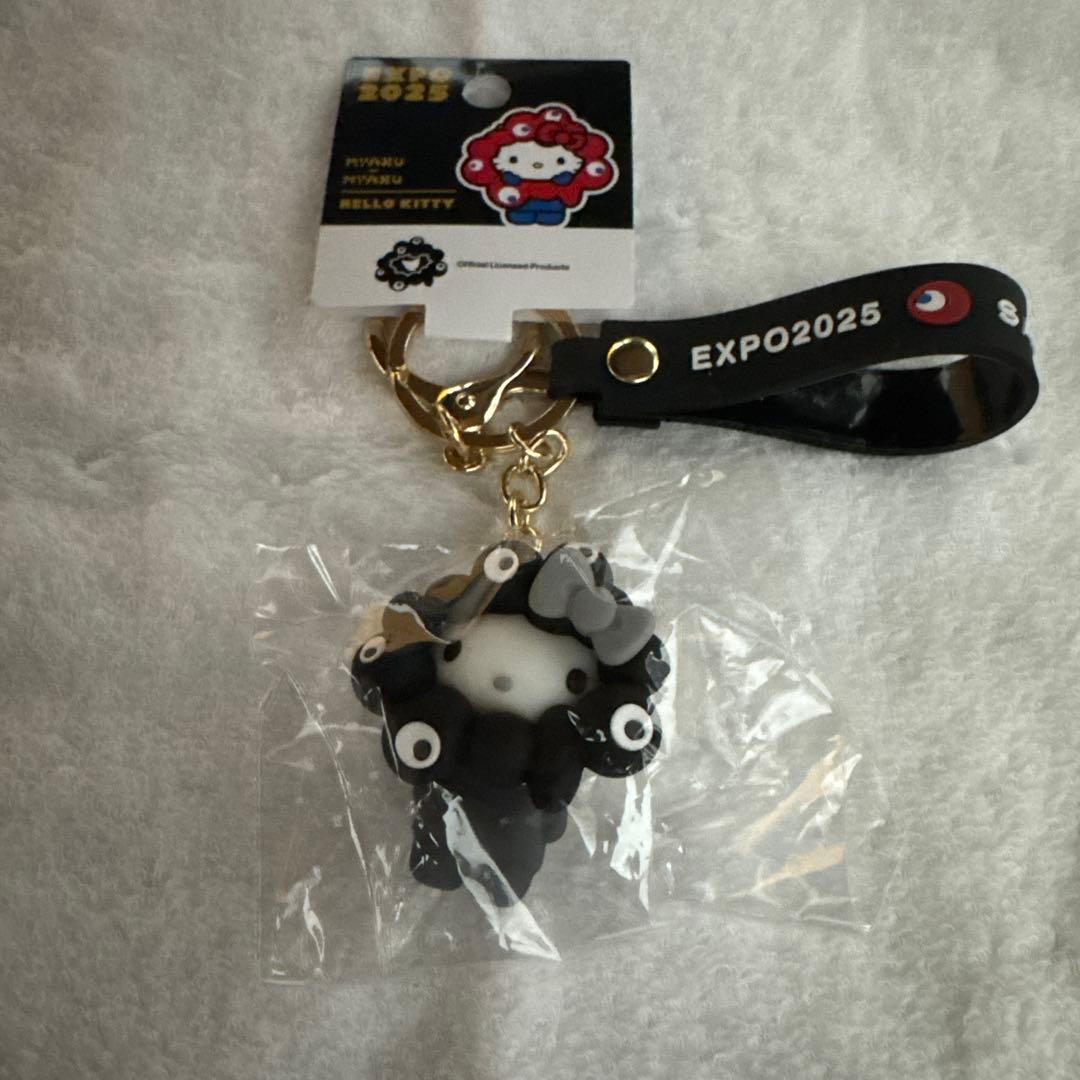 ハローキティ 関西大阪万博 黒ミャクミャク サンリオ 立体マスコット