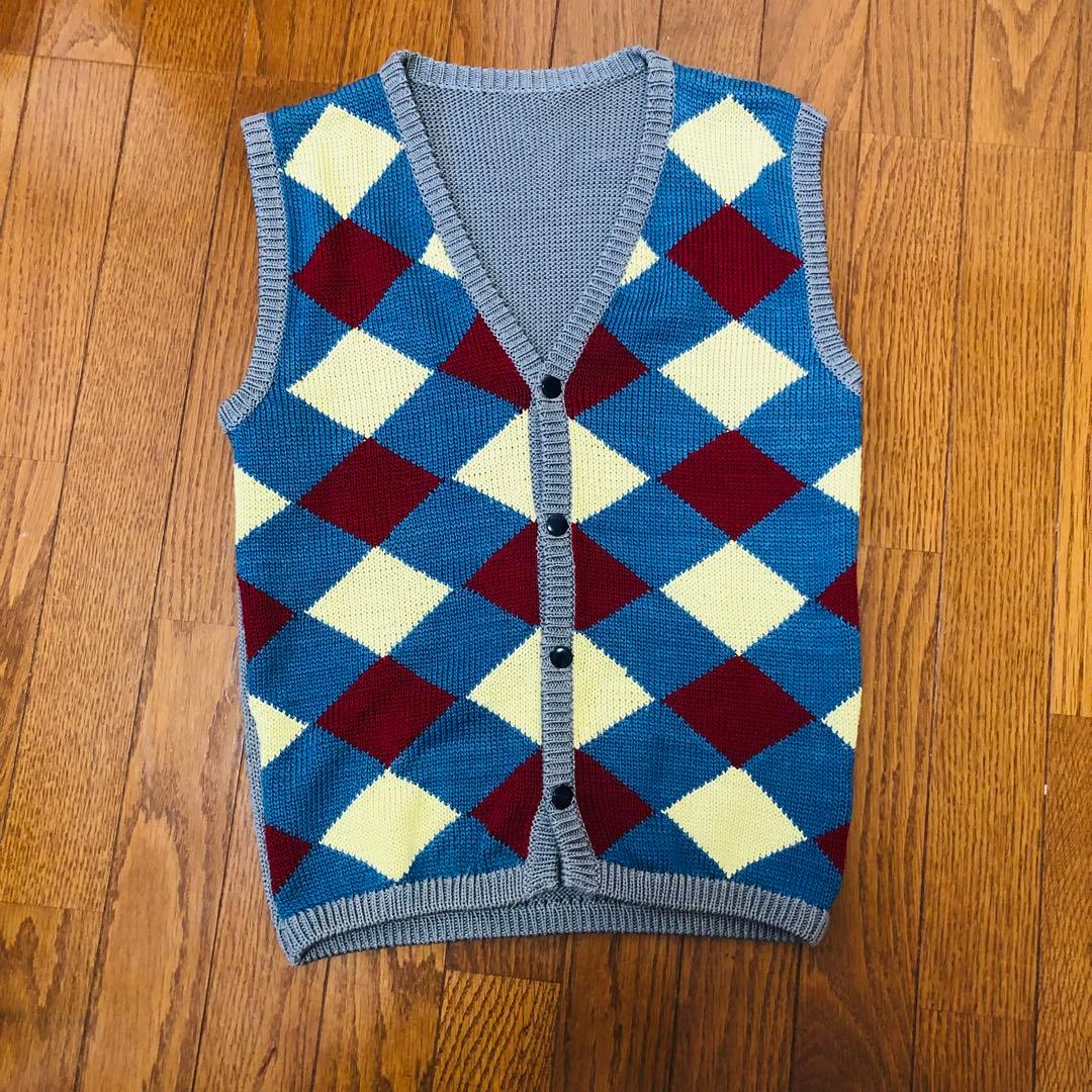Jimmy Page アーガイル柄ニットベスト ホワイトシャツ - メルカリ