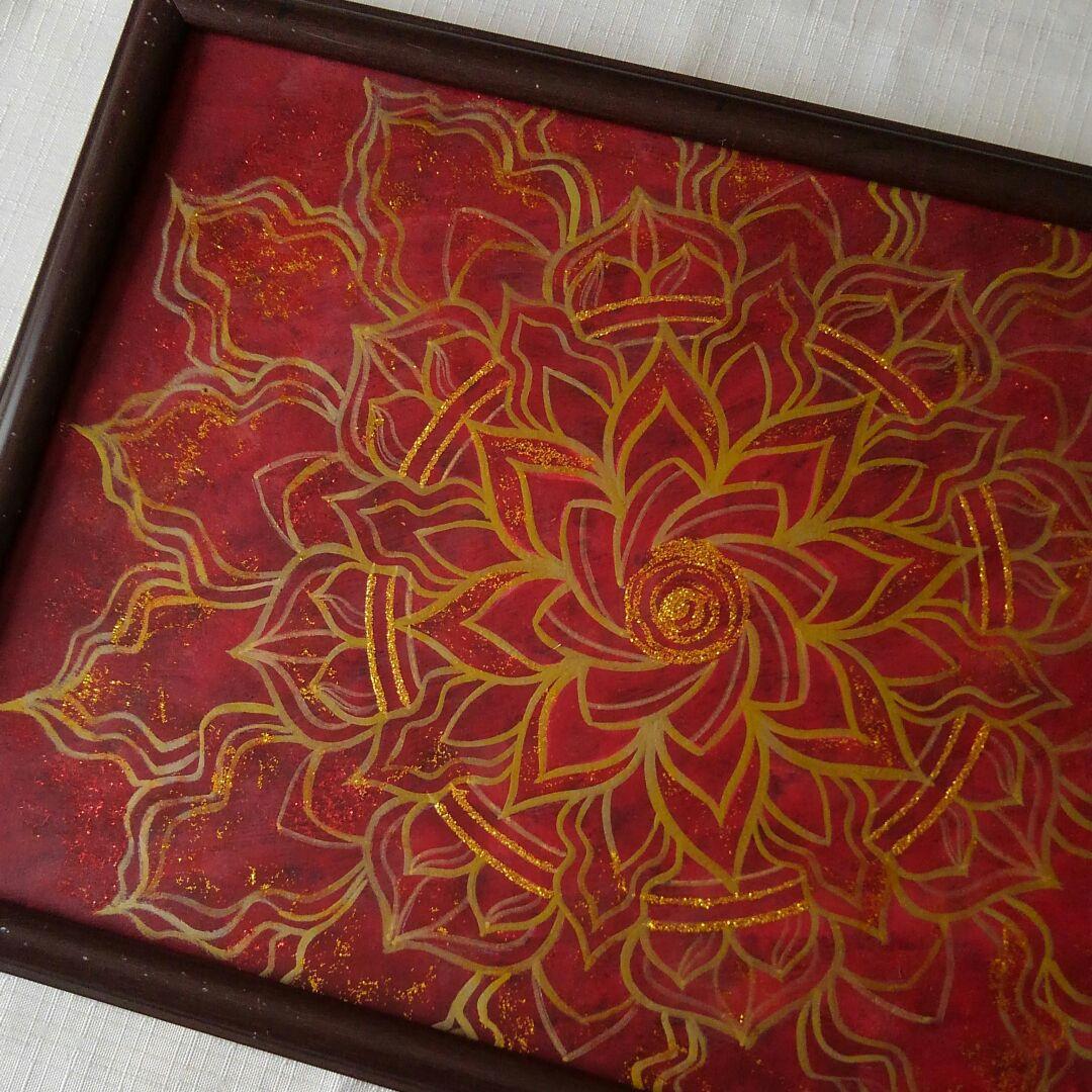 開運アート　赤い曼荼羅