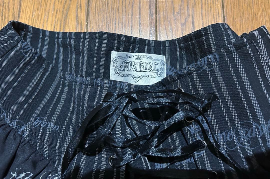 h.NAOTO FRILL フリル　レース　コルセット　スカート　編み上げ　黒