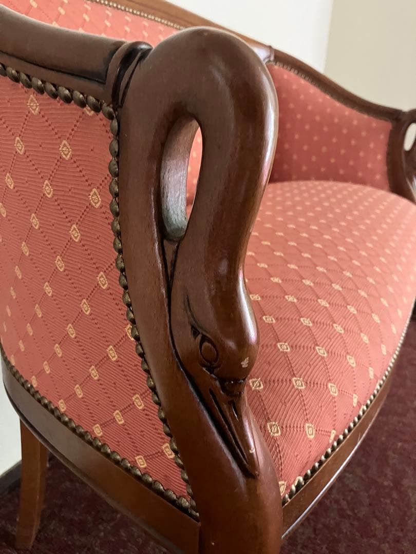 送料込】イタリア製 ハンドメイド チェア 2人掛け