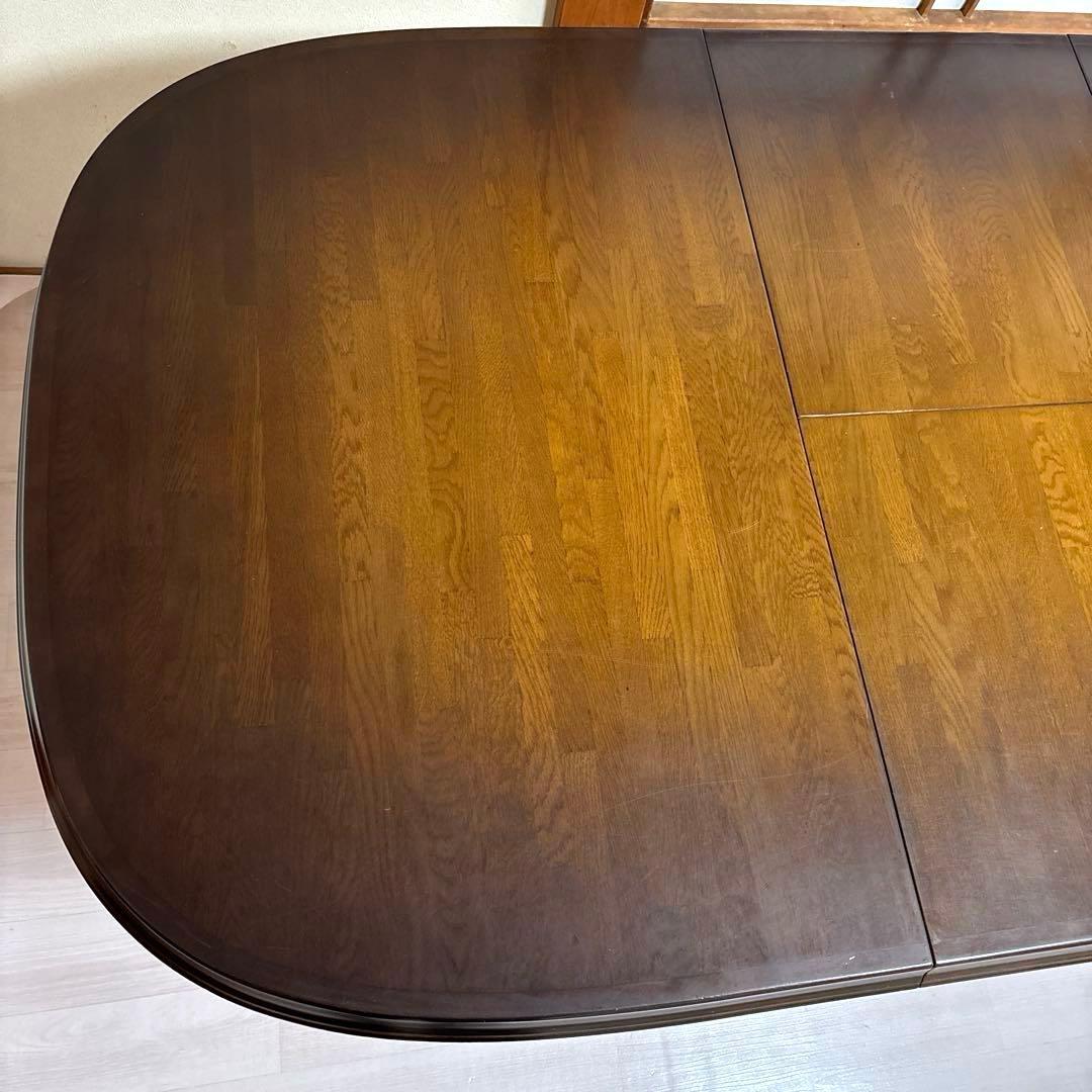 【良品】飛騨産業 伸長式 ダイニングテーブル エクステンションテーブル