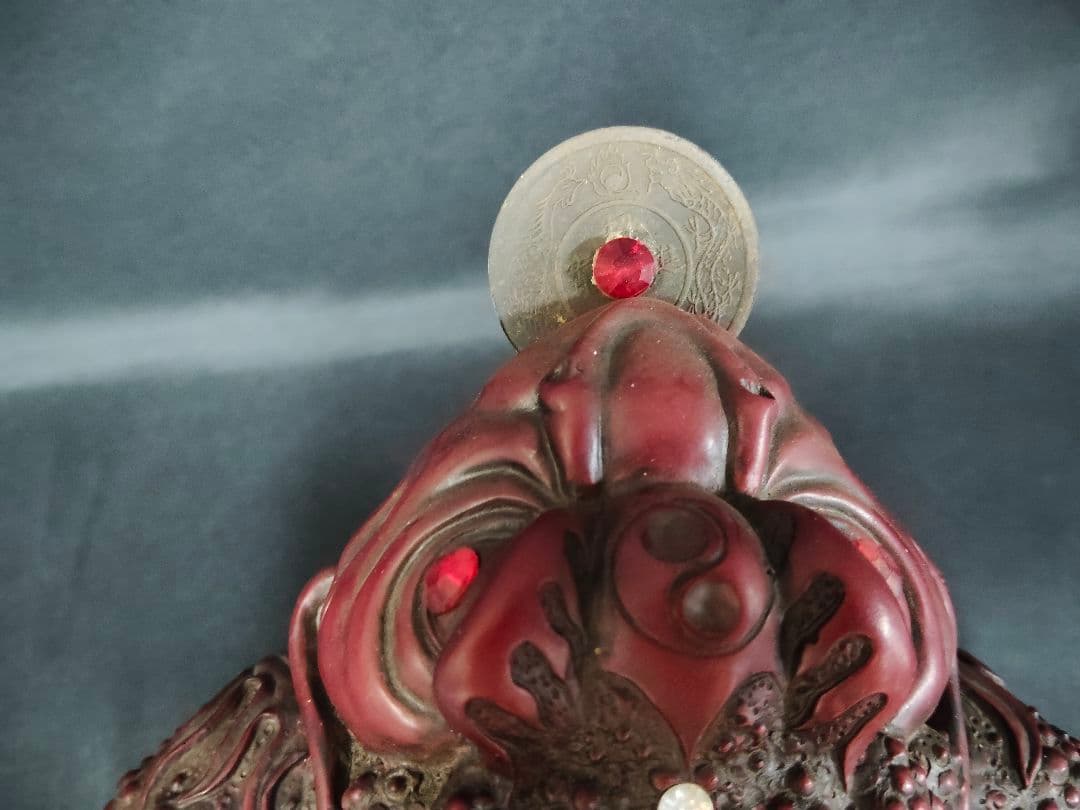 特大・重量4.3kg】風水 銭蛙（ぜにがえる） 三本脚の蛙