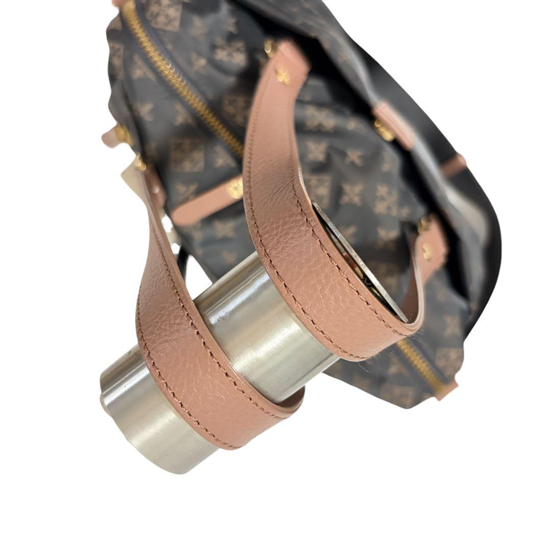 美品 ラシット 2way ショルダーバッグ モノグラム グレー