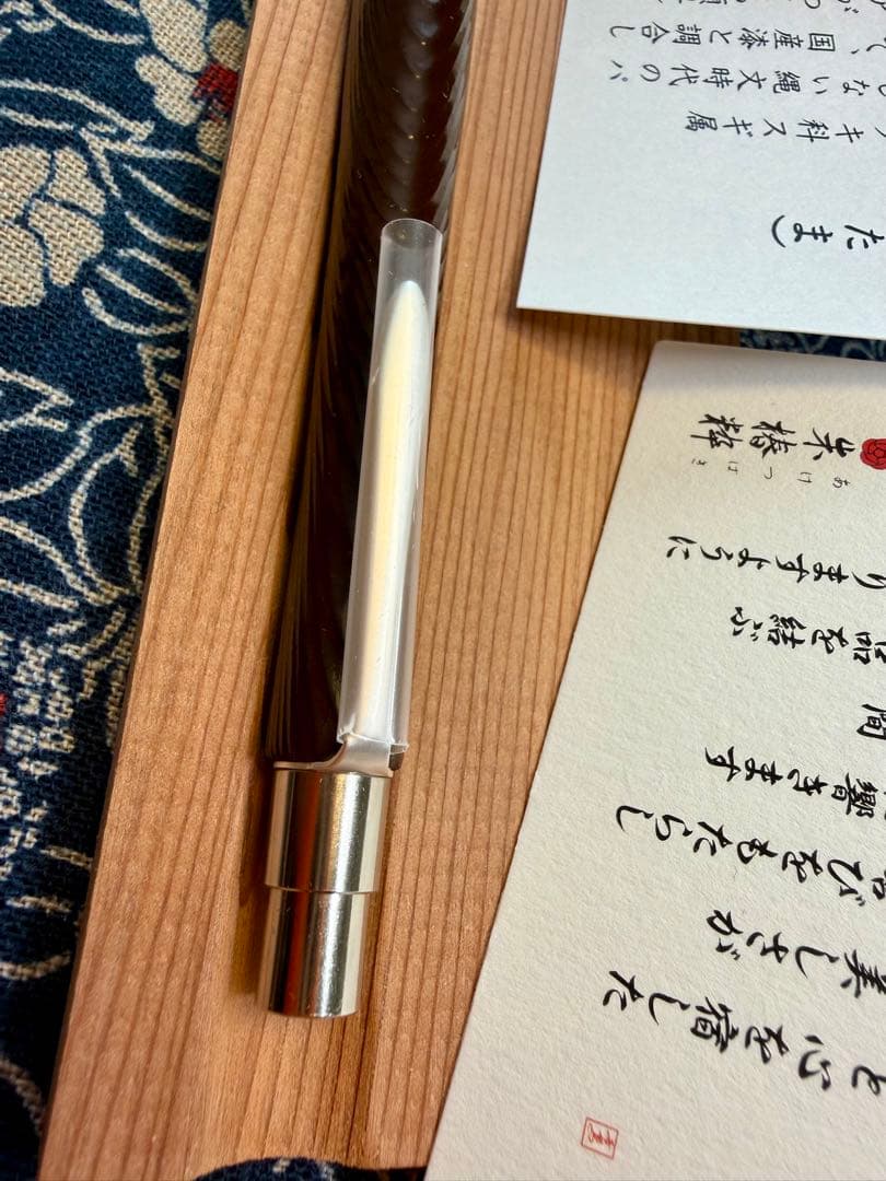 朱椿粋　woodpen craft ウッドペンクラフト　ボールペン　紅偶あかたま