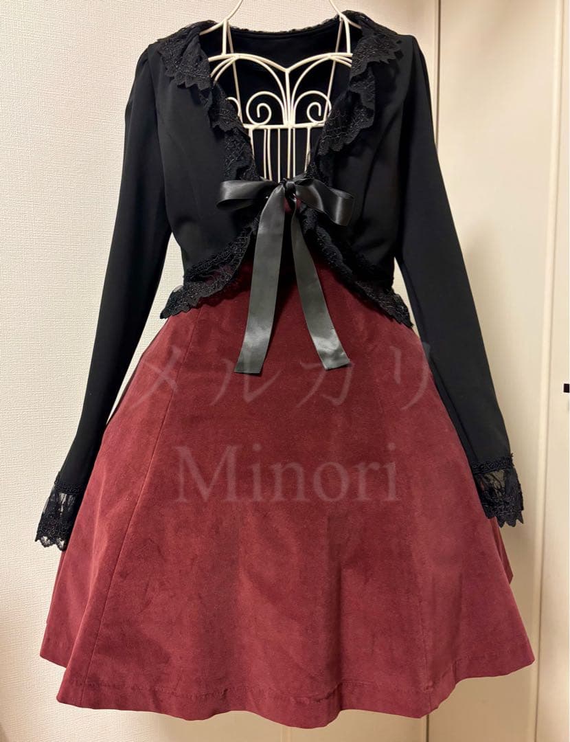 モワティエ 別珍ハイウエストスカート 9号 送料込