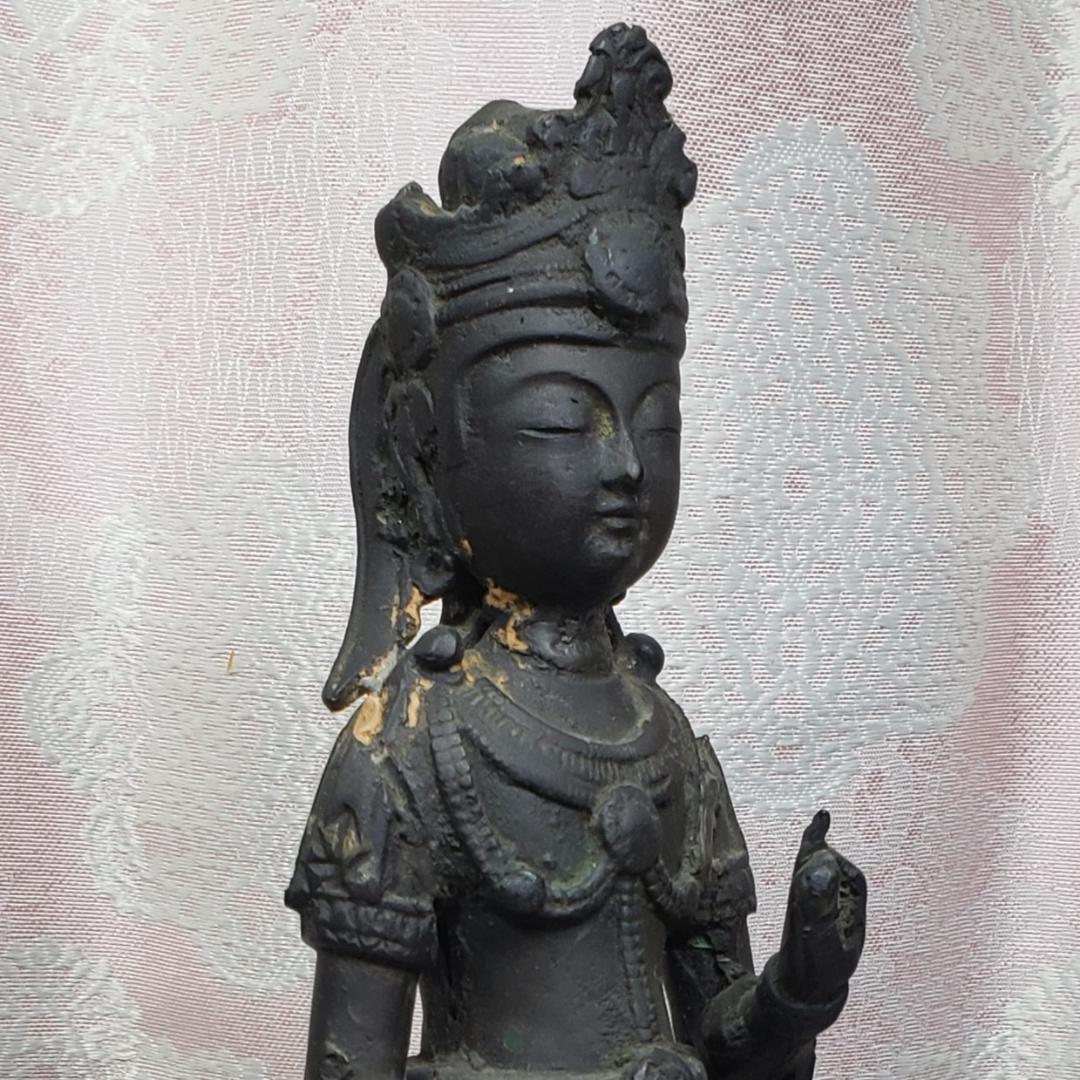 【名宝】◆金銅観音菩薩立像 新羅仏 仏像◆検）天平仏 飛鳥仏 百済仏 空海