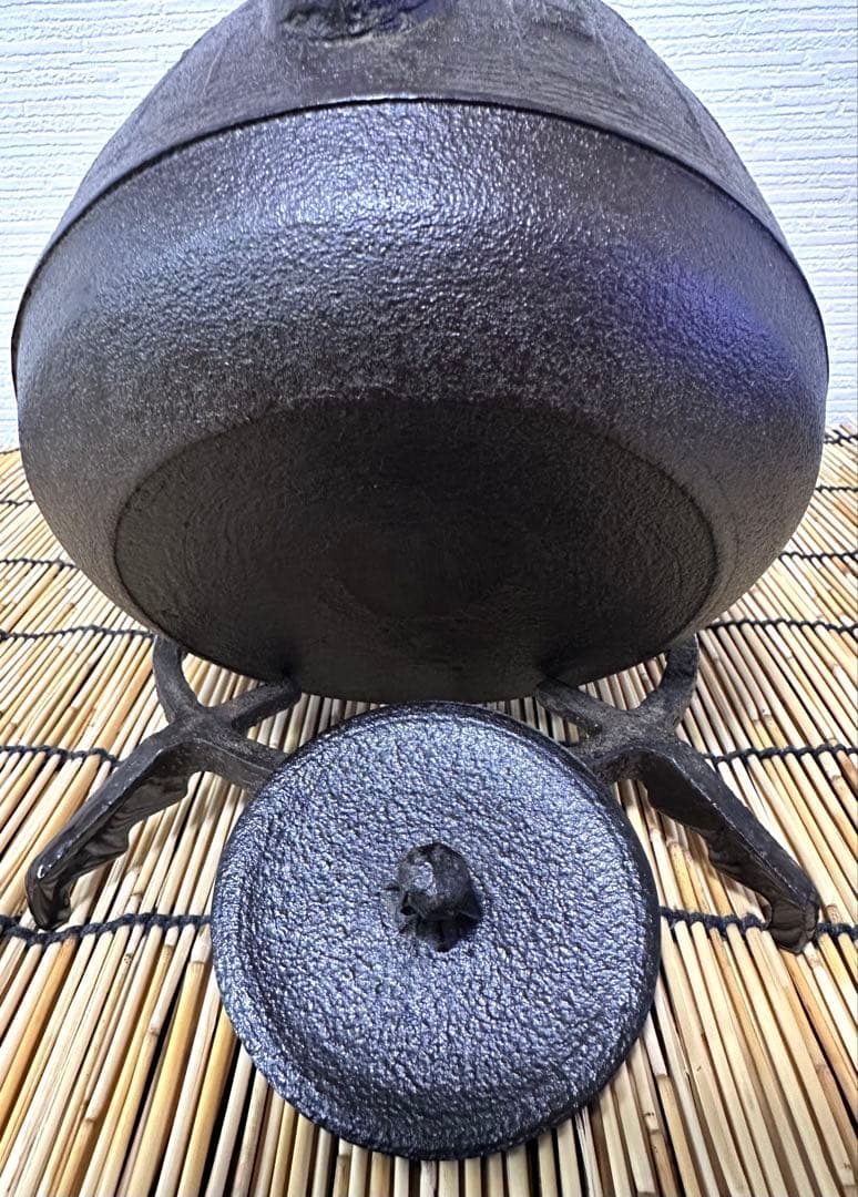 未使用、供箱等付属品付 南部盛栄堂販売 南部鉄瓶作家 及川