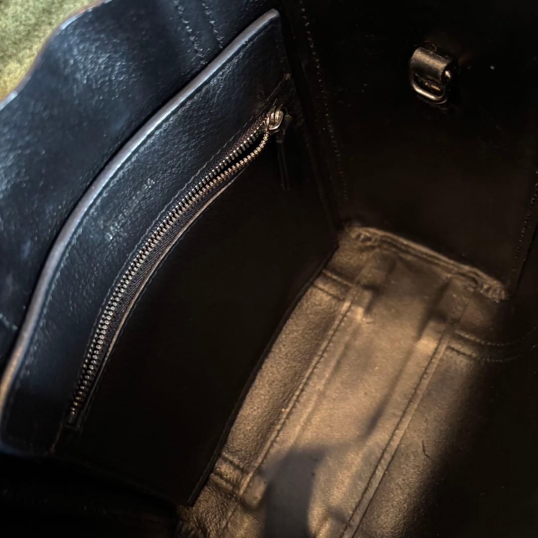 ひ*り様 BALENCIAGA ブラックレザー トートバック