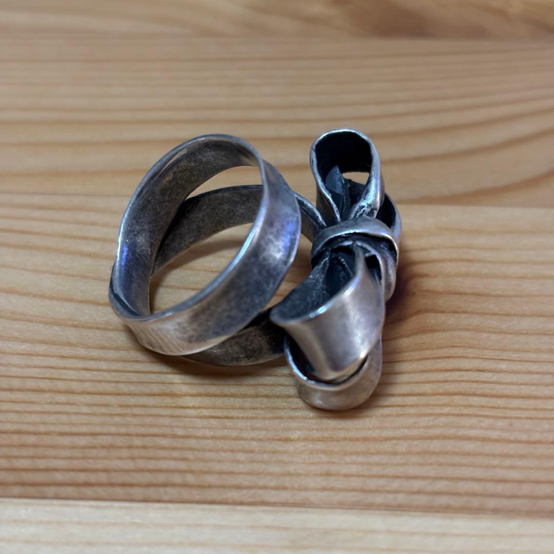 ハ*☆様 e.m. シルバー リボンデザインリング