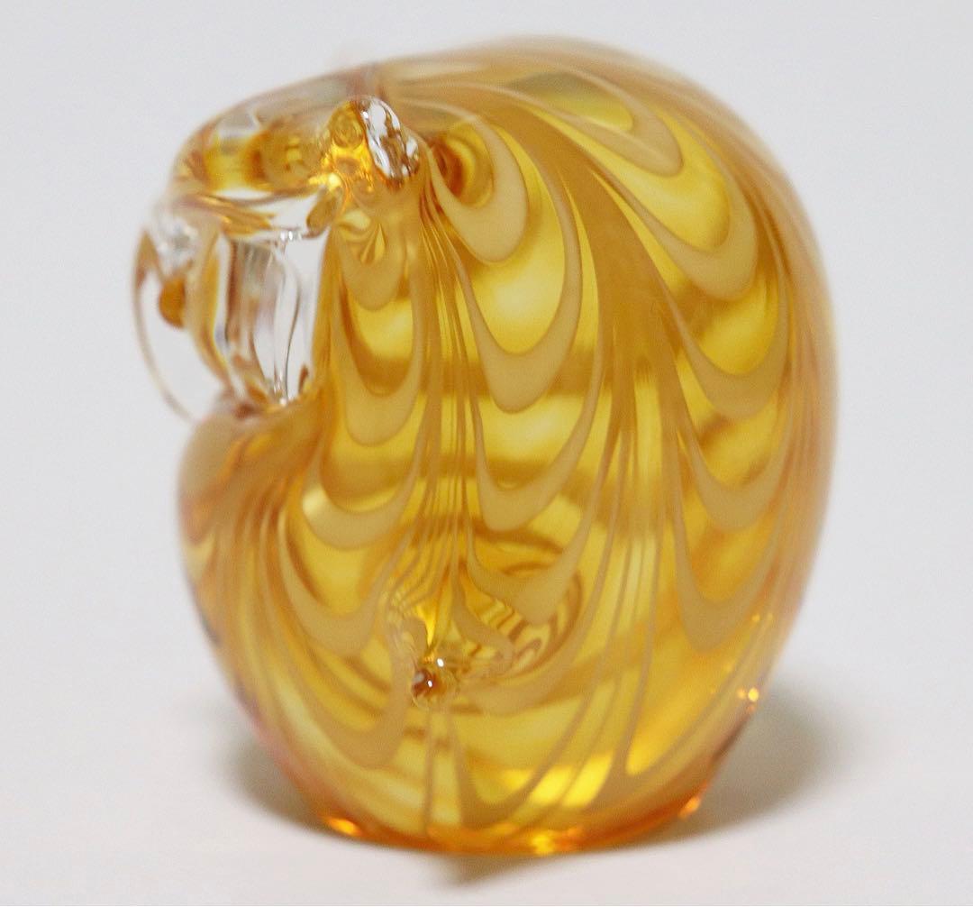 箱付新品 定価165,000円 フェニキアン技法のムラーノガラスのフクロウ