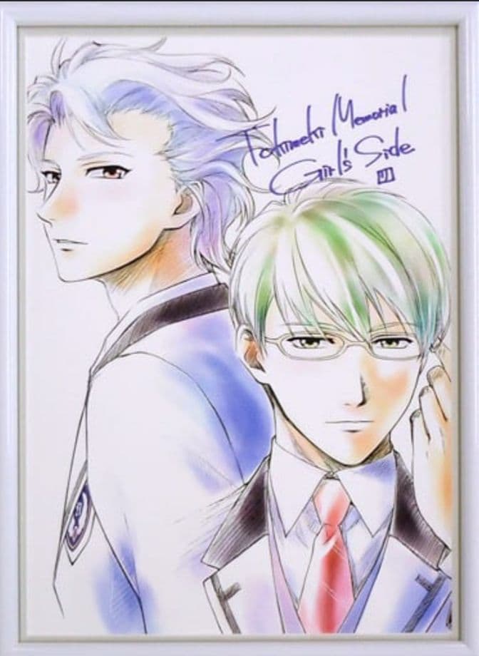 ときめきメモリアルGS VISA 直筆サイン額装イラスト紺野玉緒設楽聖司