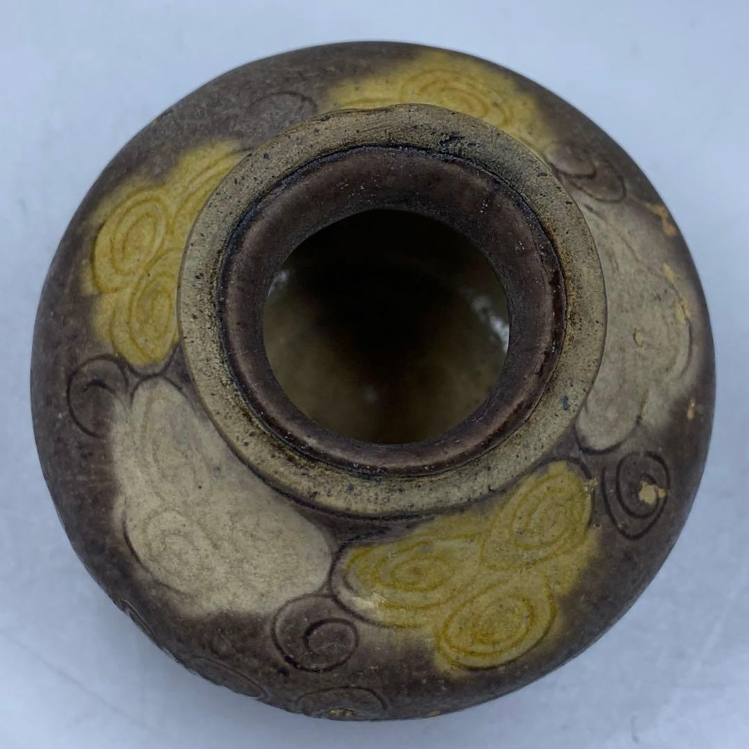 中国清時代　交趾　小壺　高さ6.2㎝　タトチ　東な７-0209☆2F