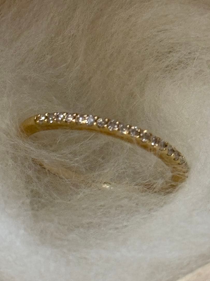 ete ハーフエタニティk18リング 9号