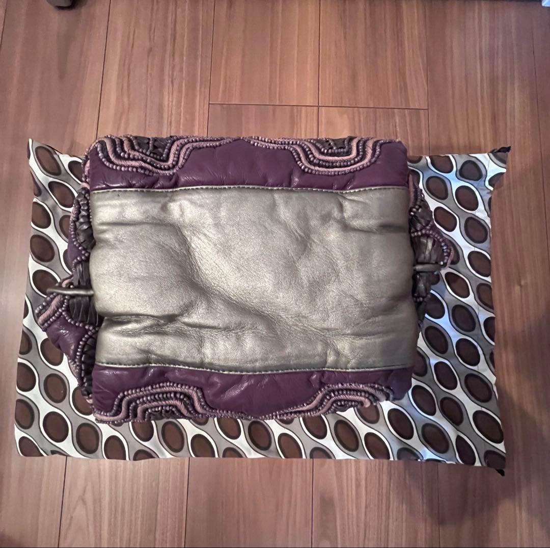 JAMIN PUECH パープルハンドバッグ