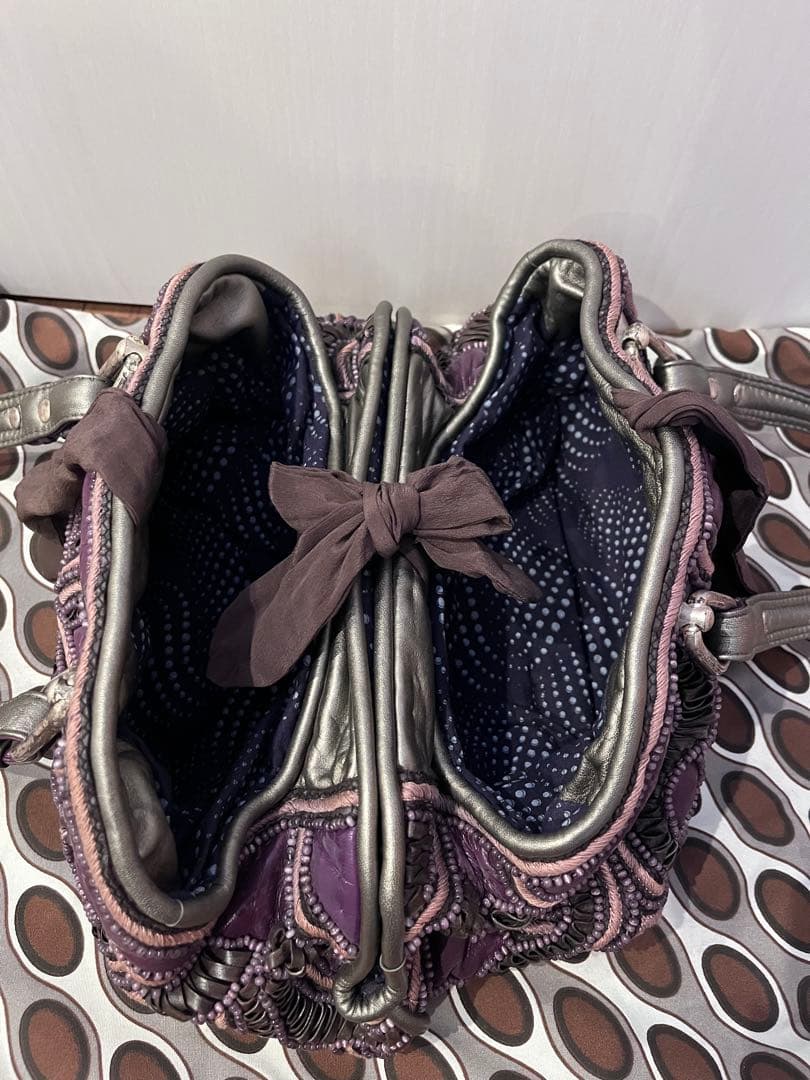 JAMIN PUECH パープルハンドバッグ