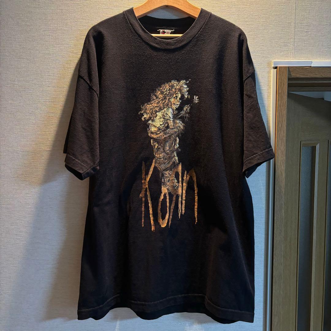 KORN Tシャツ ネイビー XL コーン BIG EYES Vintage Korn Band Tee