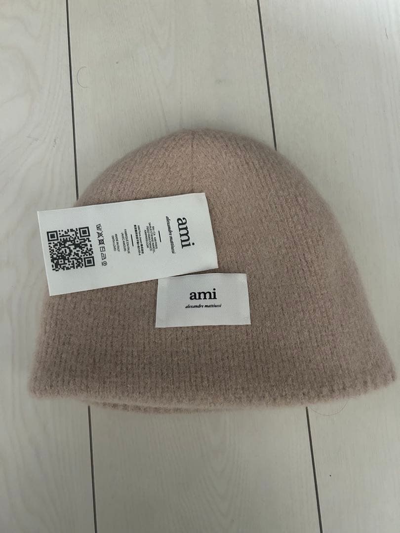 正規品】amiparis ビーニー ニット帽 ピンク アルパカ PA ピンク系 AMI