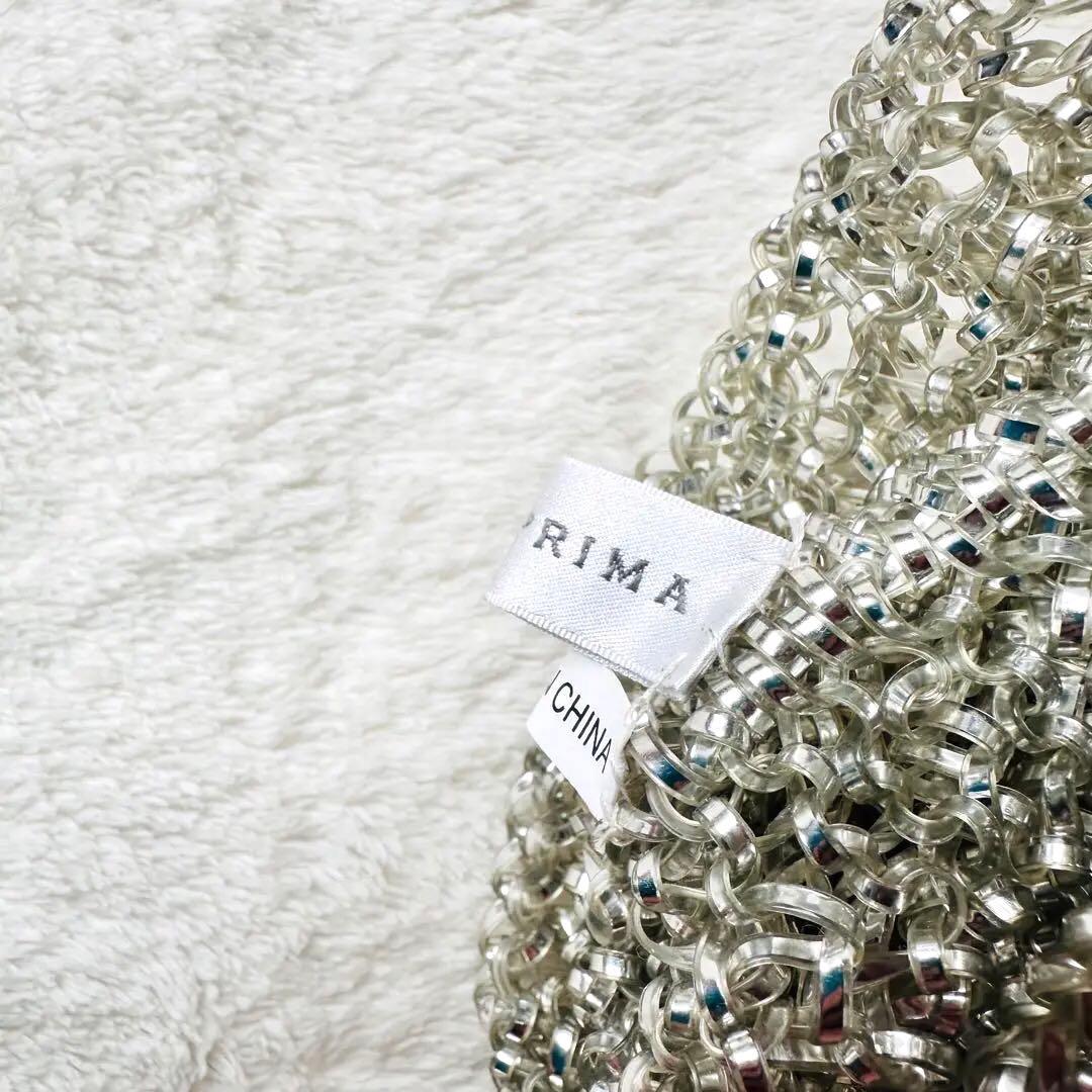 ANTEPRIMA アンテプリマ リボン パールビジューワイヤーバッグ シルバー