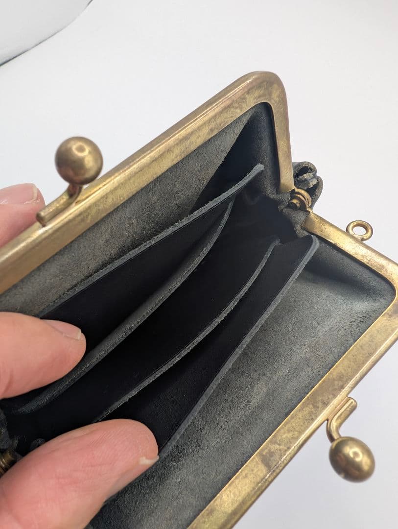 N25 がま口財布　Mサイズ　ブラック