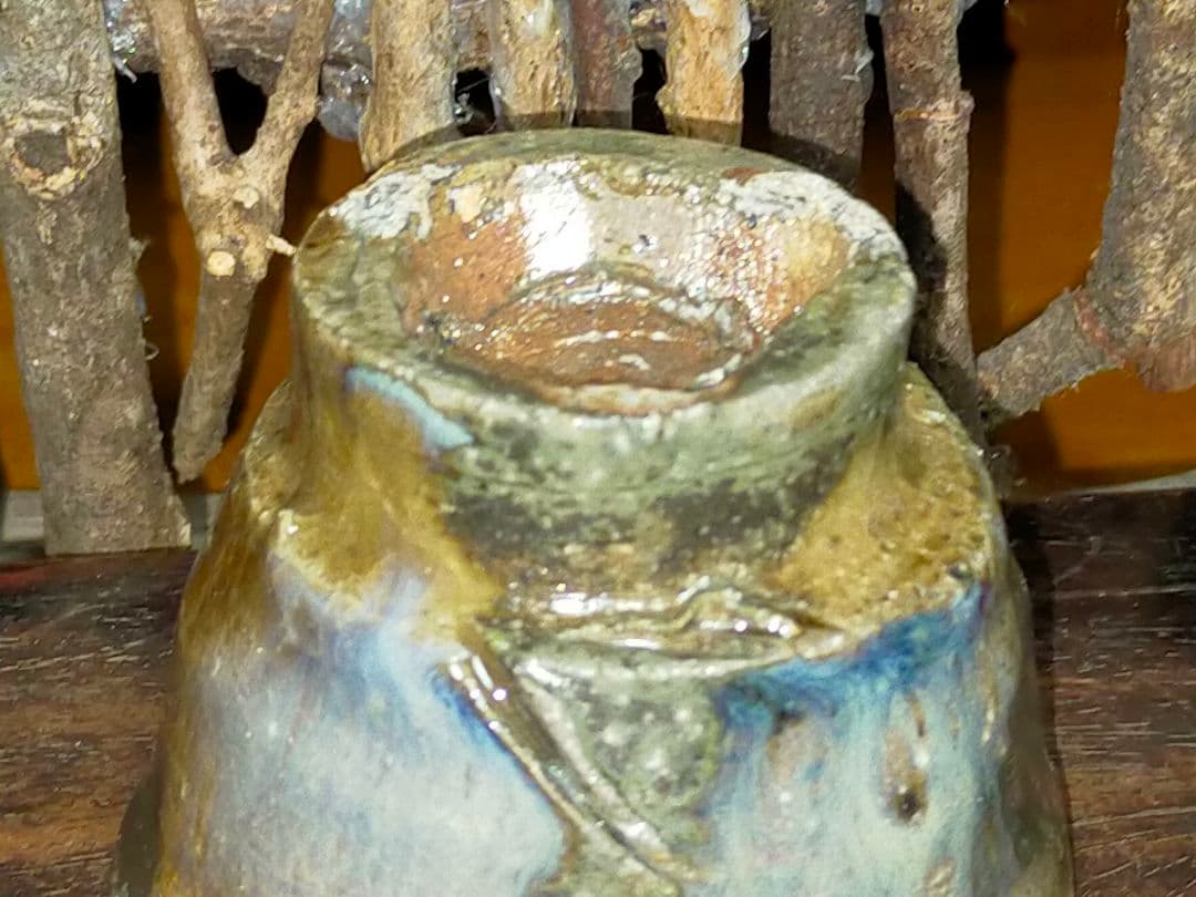 ♥窯変　唐津　ぐい飲み　ぐい呑み　骨董　古玩