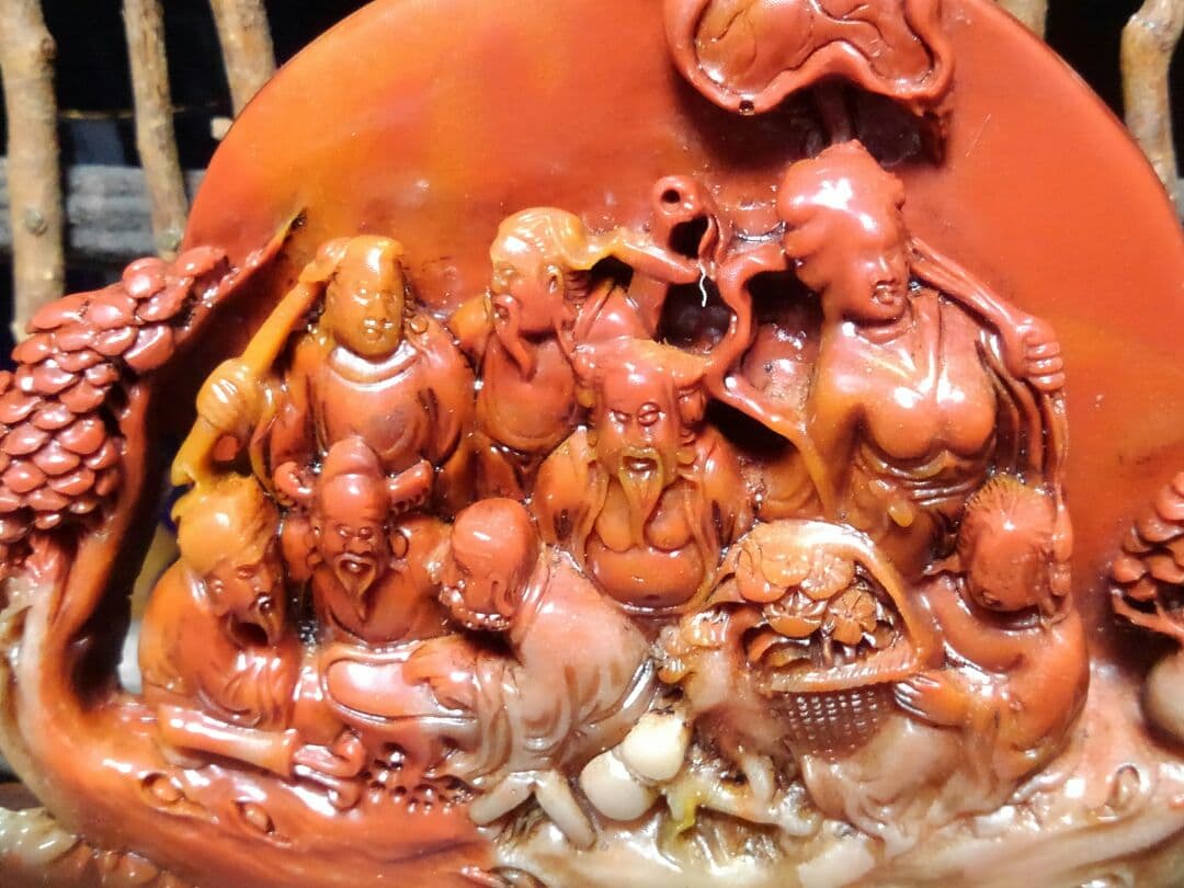 中国 細密 彫刻 置物