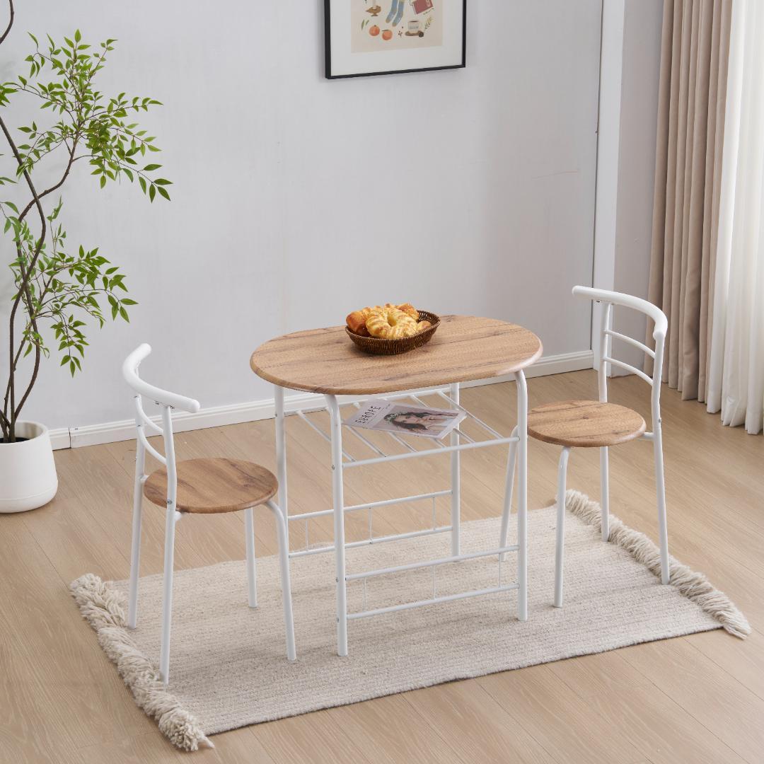 楕円形 ダイニング 3点セット ダイニングテーブル Light Brown