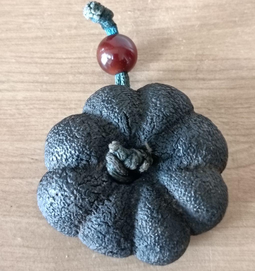 南瓜実根付 提物 根付 縁起物 瓜根付 古根付