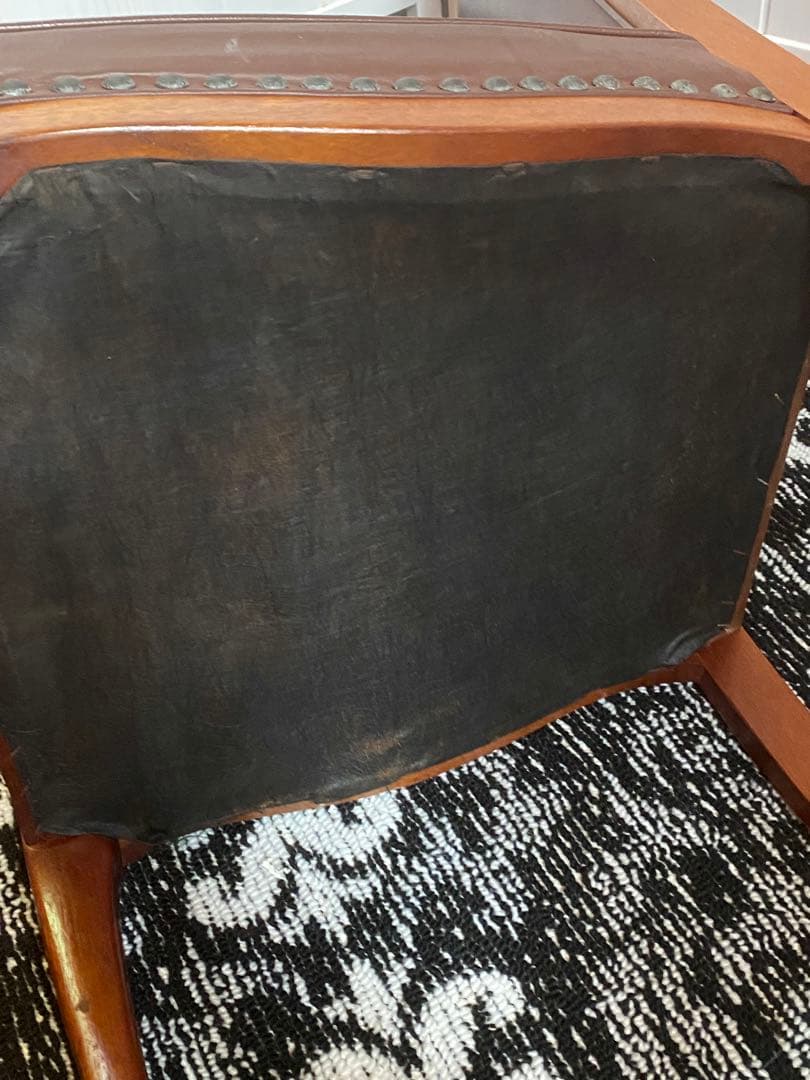 美品♦️ハイバック 猫脚 高級チェア♦️鋲留 英国風 ヴィンテージ