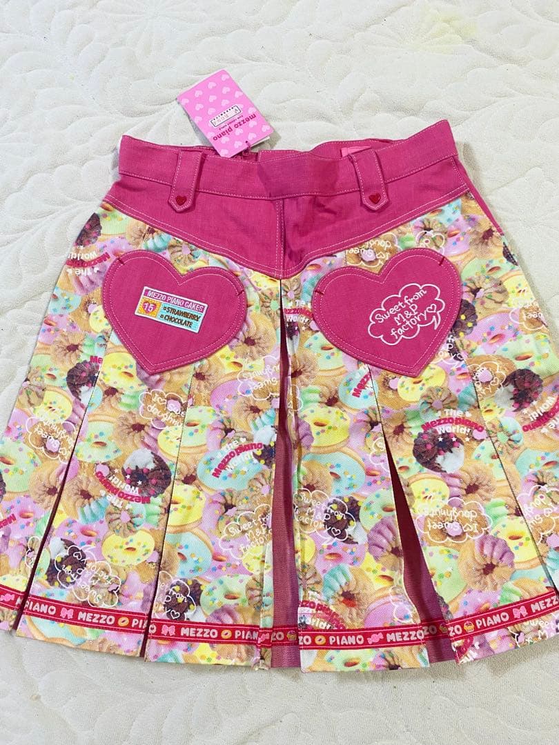 新品　昭和レトロ　メゾピアノ　ドーナツ柄　派手