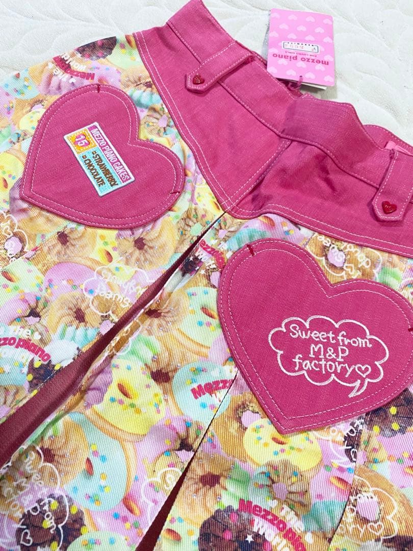 新品　昭和レトロ　メゾピアノ　ドーナツ柄　派手