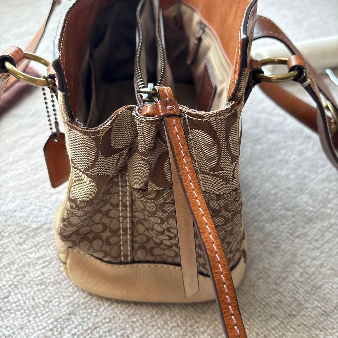 COACH パッチワークレザー ハンドバッグ保存袋付き　ヴィンテージ
