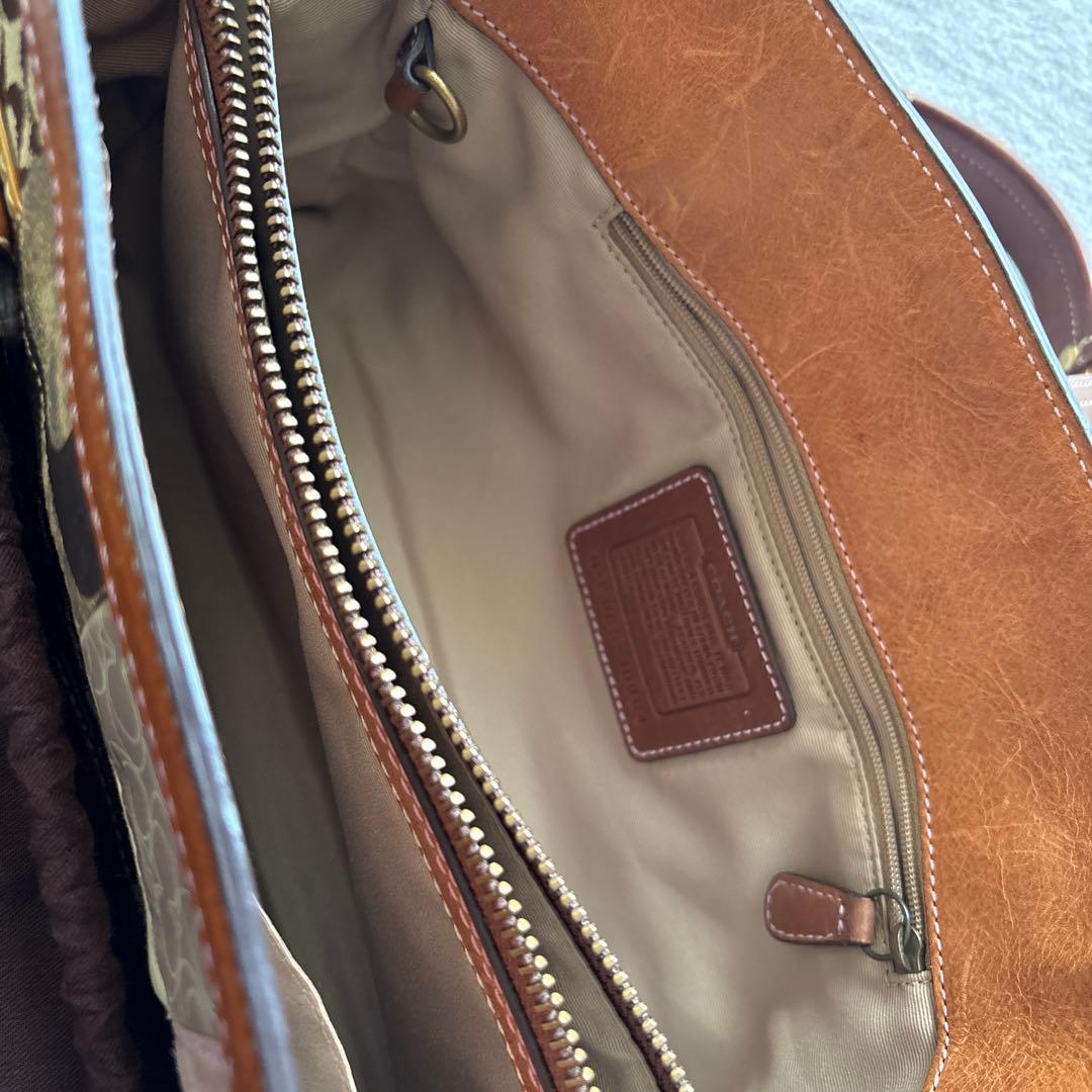 COACH パッチワークレザー ハンドバッグ保存袋付き　ヴィンテージ