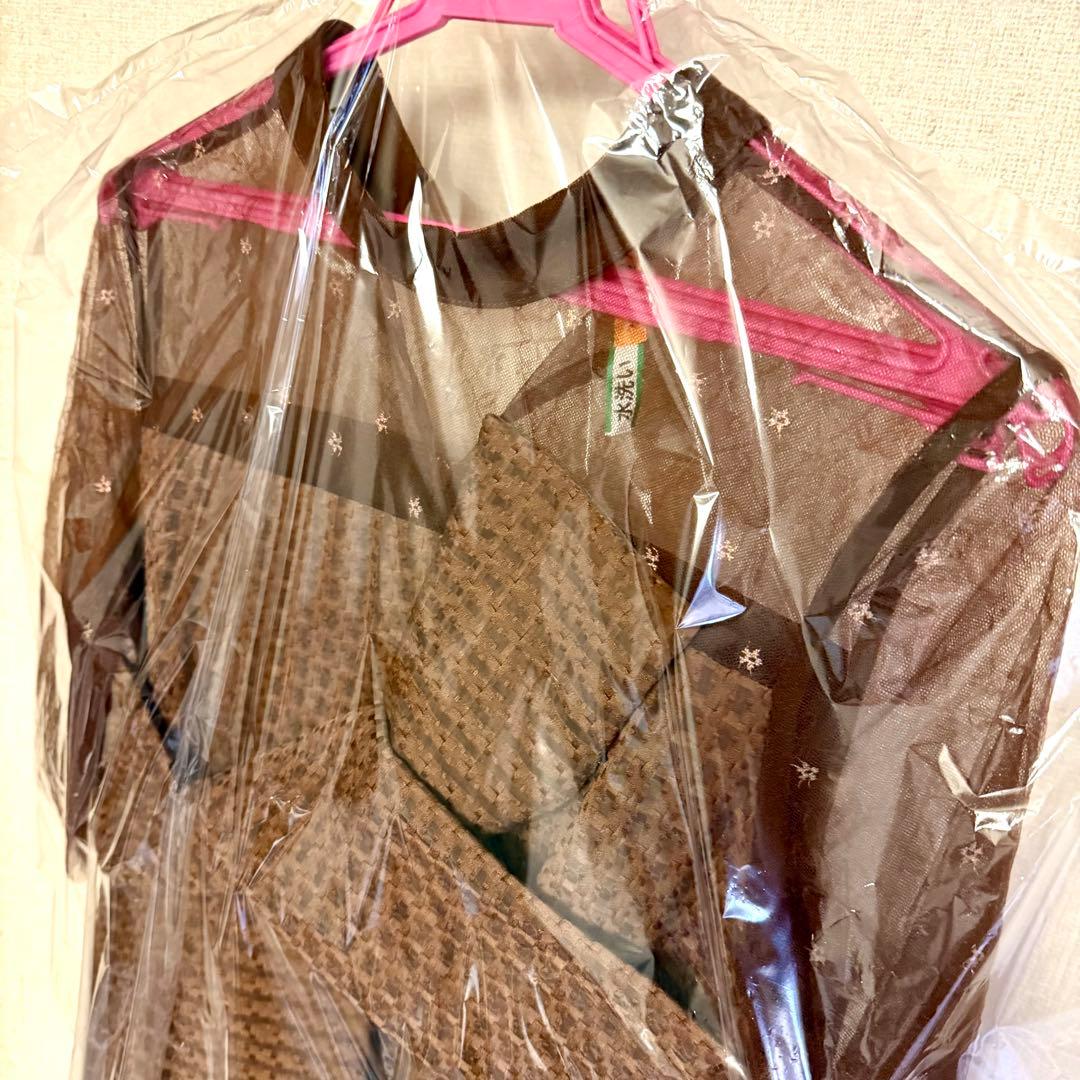 Lejaビスチェ風切り替え花柄シアーレースワッフル生地ロング丈ドレスワンピース