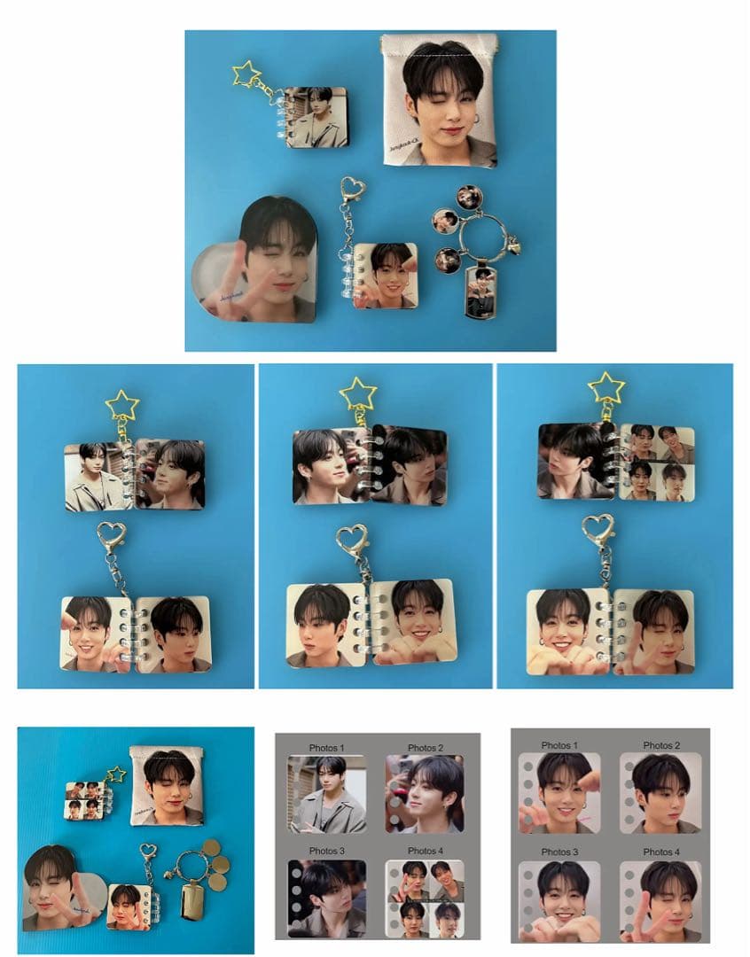 BTS Jungkook 9カットコラージュブランケット・ブランケット